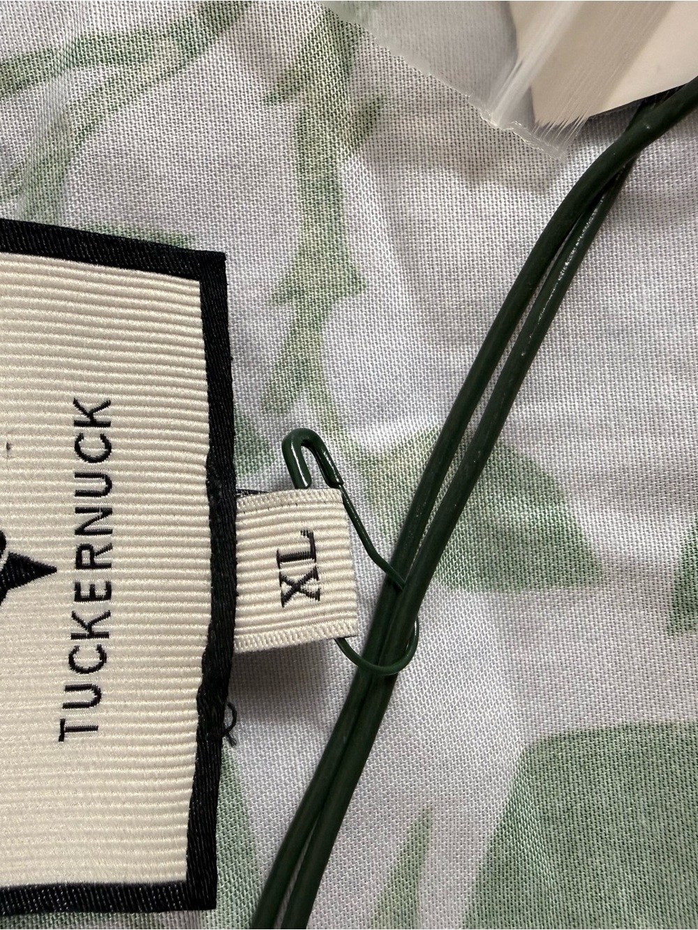 NWT Tuckernuck willow pop over Green and White botanical Print Tunic size XL - Picture 14 of 15